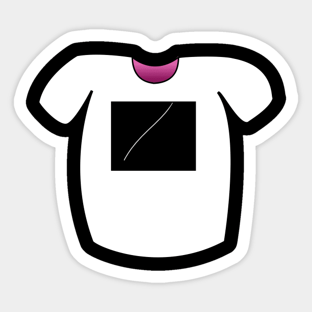 white t-shirt Sticker by momomoma